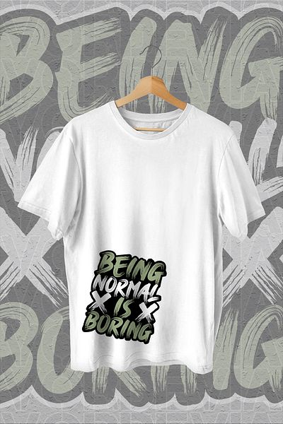 Vordevia Fiind normal este un tricou supradimensionat alb cu imprimeu