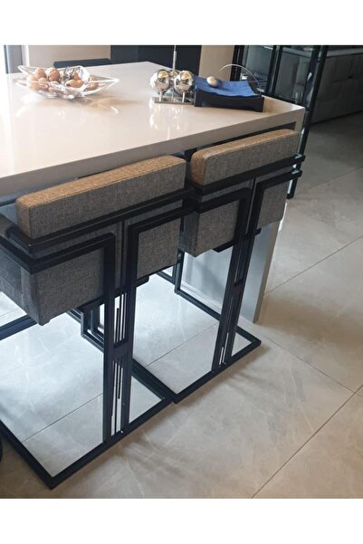 turgutsan mobilya Bar sandalyesi mina modeli gri keten kumaş 65 cm ücret 1 sa...