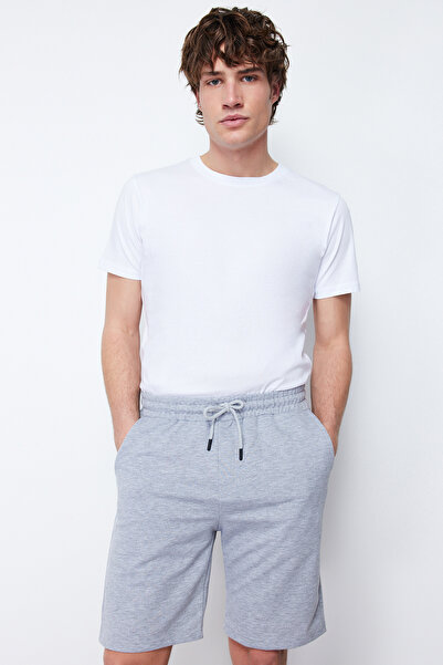 Trendyol Collection Šedé šortky Regular Fit & Bermudy TMNSS20SR0068