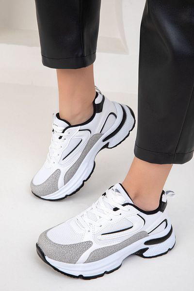 SOHO Pantofi de damă Ice-White-Black 18802