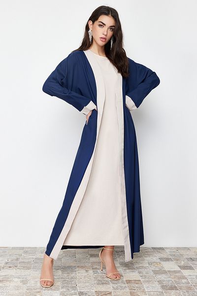 Trendyol Modest Marineblaue, einteilige, lange Kappe ohne Kleid - Ferace/Abaya TCTSS24KF00009