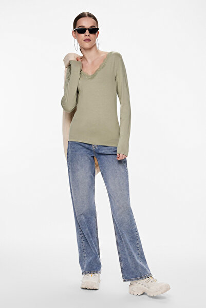 PIECES PCBARBERA LS LACE TOP NOOS BC