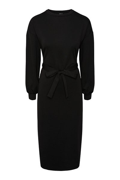 PIECES MIDI ŠATY PCMACY LS O-KRKEM BC