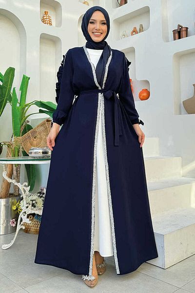 Bym Fashion Φωτιστικό με λεπτομέρεια Frilly Sleeves 8484 Navy Blue