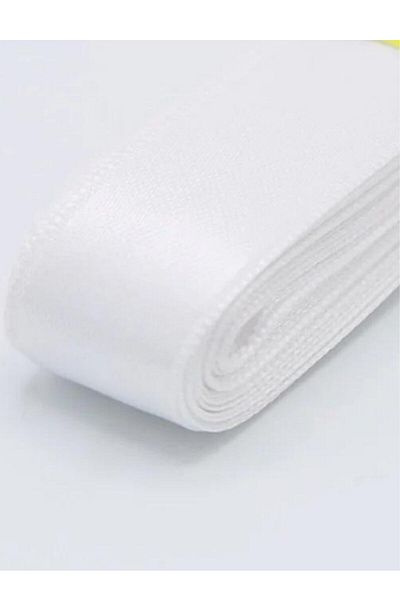 ELGALA Ribbon Satin Ribbon 2 Cm White Color 10 Meters Ribbon