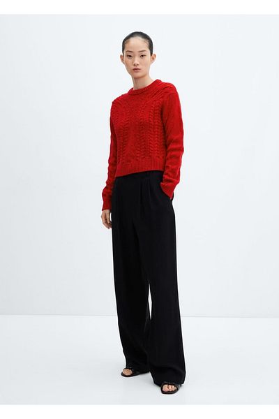 MANGO Woman Openwork Detailed Knitwear Sweater
