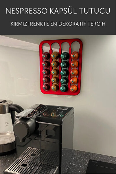 Nosa Mall Nespresso Ve Starbucks Uyumlu Duvar Tipi Kapsül Kahve Standı Tutaca...