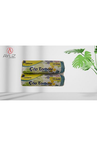 Ayliz Plast & Ambalaj Ayliz 2 pieces Jumbo Size Garbage Bags - 80x110 Cm 2 Rolls for Home, Office and Bag