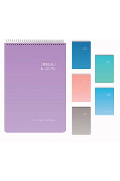 Gıpta GIPTA The Book Blocks - Spiral Cut, Hard Cover, 17x24 Checked, 100 Sheets (5525)