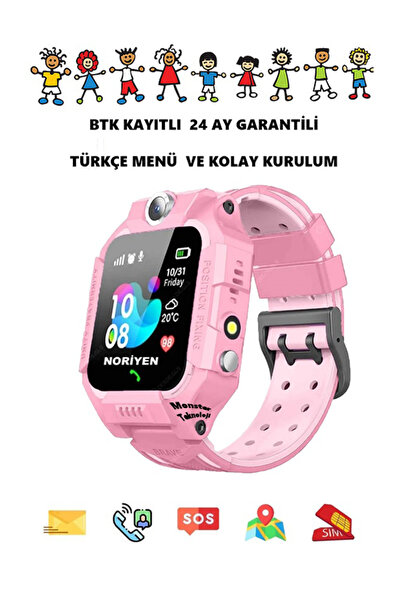 Baderis Çocuk Akıllı Saat BTK Kayıtlı 2 Yıl Garantili Ortam Dinleme Takip Öze...