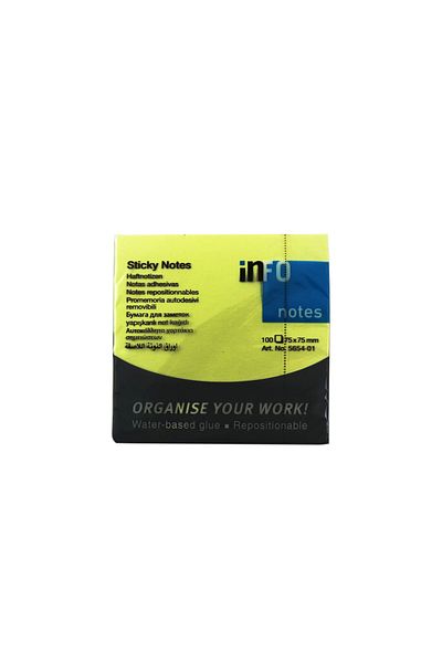 INFO NOTES 75x75 Yellow Postit 100 Yp565401