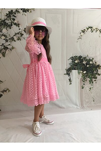 Delfini kids şapkalı prenses model Kız Çoçuk Elbisesi