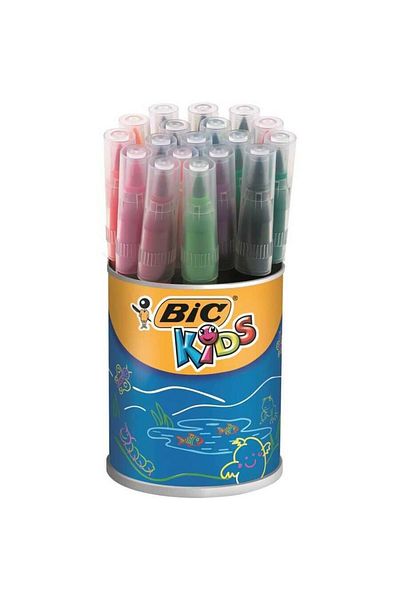 Bic Box of 18 - Paint Pen with Brush Tip and Felt