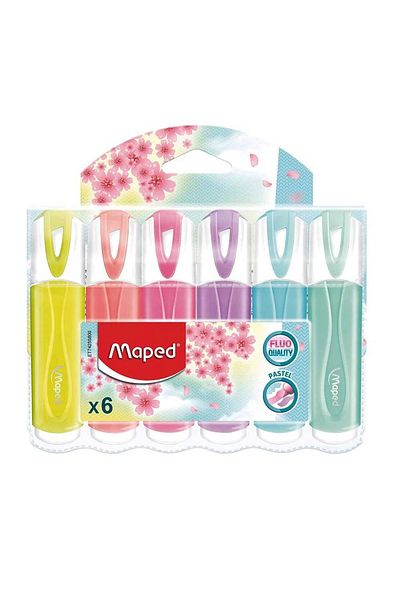 Maped 6-Piece Pastel Colored Highlighter