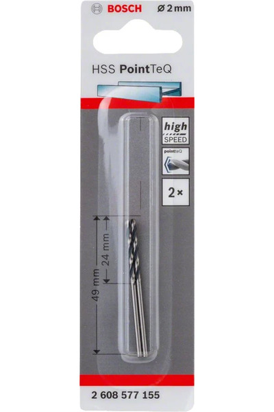 Bosch Metal Matkap Ucu Hss Pointteq (DIN 338) 2,0 Mm (2 ADET) - 2608577155