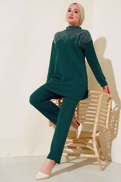 VOLT CLOTHİNG Kadın Önü Taşlı İkili Takım