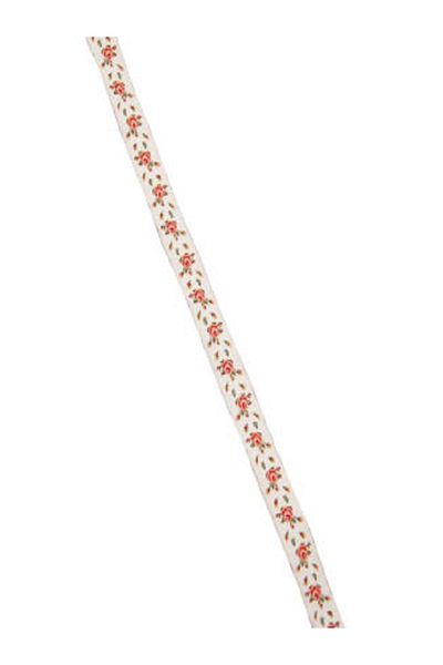 Kazanabil ROSE PATTERNED WOVEN JACQUARD STRIP RIBBON 1,5CMX10MT
