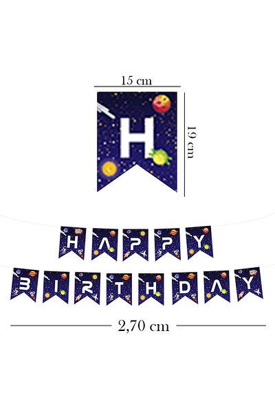 Kikajoy Πανό για τα γενέθλια Space Alien Rocket Space