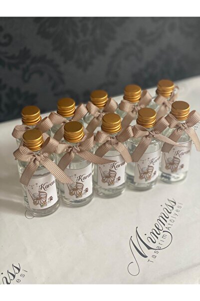 Minemiss Tasarım Şişe Kolonya (50CC) 10adet Bebek Kolonyası (BEBEK,SÖZ,NİŞAN,...