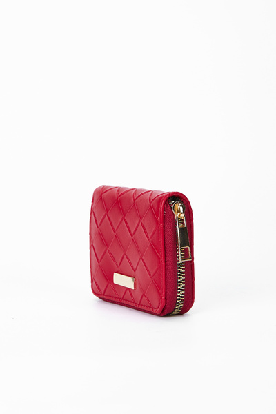 minebag Mini Diamond Pattern Azog ZC117 Women's Wallet Red