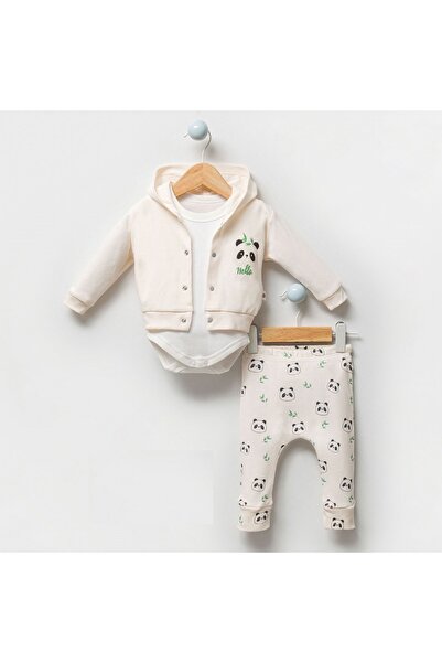 Little Pumpkin PANDA PRINTED 3-PIECE BABY SET