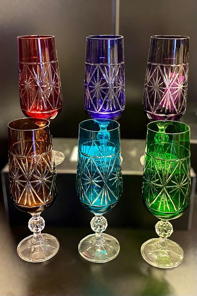 Bohemia Crystal Brown Side 6-Piece Glass