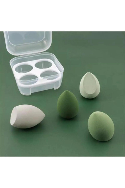 kozmokalite 4'lü Kutulu Makyaj Süngeri Yeşil Renk