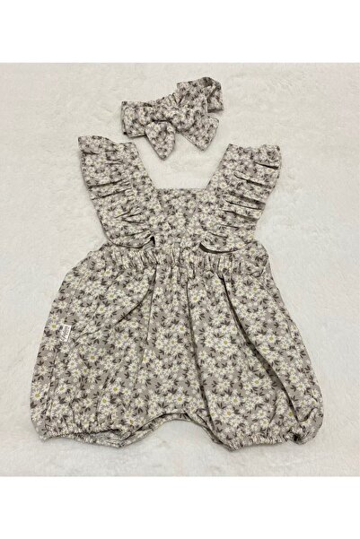 Tiny World Kız Çocuk Papatya Baskılı Bandanalı Slopet