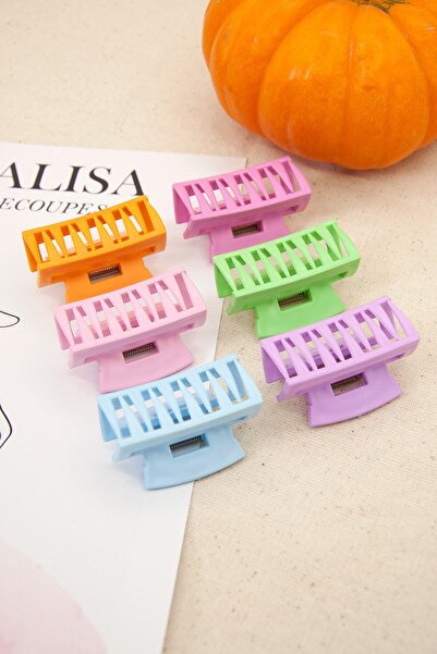 Monalisa Kadın 6’lı Rengarenk Orta Boy Mandal Toka Seti