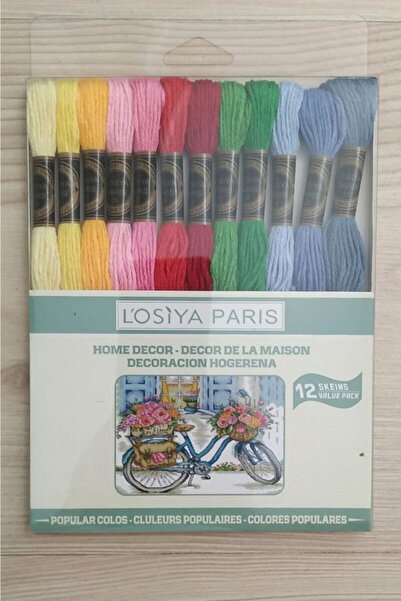 sgshobby Etamin Ipi Kanaviçe Ipi 12 Adet Karışık Renkli No 1