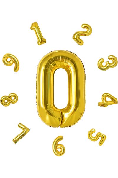ledison Age 0 Gold Foil Balloon - 100 cm (40 Inch)