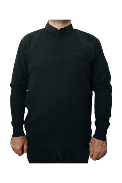 Ünal Giyim LARGE SIZE BATTAL POLO COLLAR POCKET SELANIC Pullover