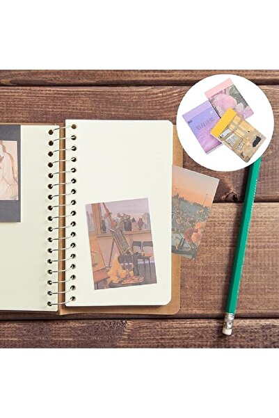 SF SCRAPBOOK KIRTASİYE Scrapbook Vintage Defter Sticker Kitapçığı 50 Yaprak /...