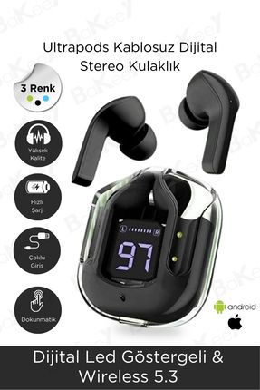 Bakeey True Wireless Bluetooth Kulakl k Kulakici Dijital Gostergeli Android phone Uyumlu Kablosuz Kulakl k Fiyat Yorumlar Trendyol