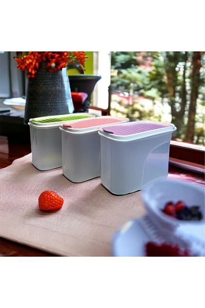 Gondol 3-Piece Erzak Container, Storage Container, 1.2lt
