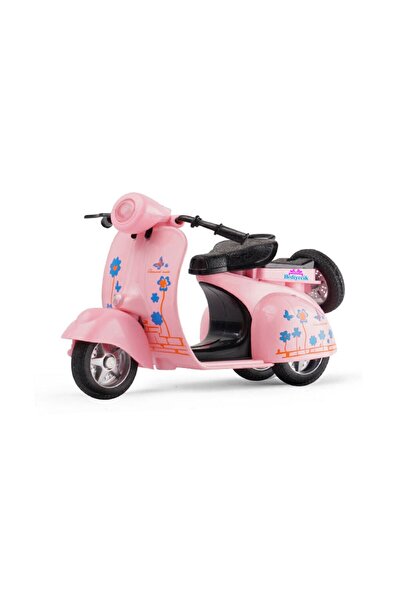 hediyecik Oyuncak Çek Bırak Metal Vespa Motosiklet Pembe 12 Cm