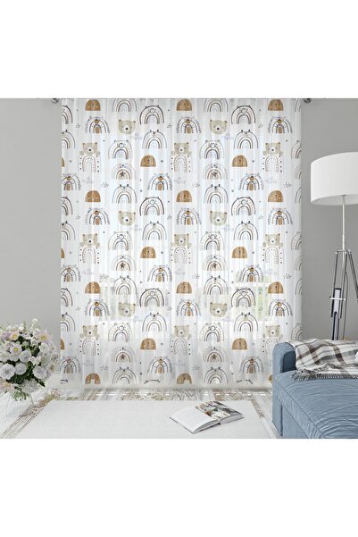 Evmila Çocuk Odası Desenli Tül Perde
