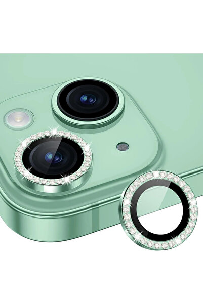 HyperAge iPhone 15 15 Plus UyumluTaşlı Kamera Lens Koruyucu Göz Alıcı Görünüm...