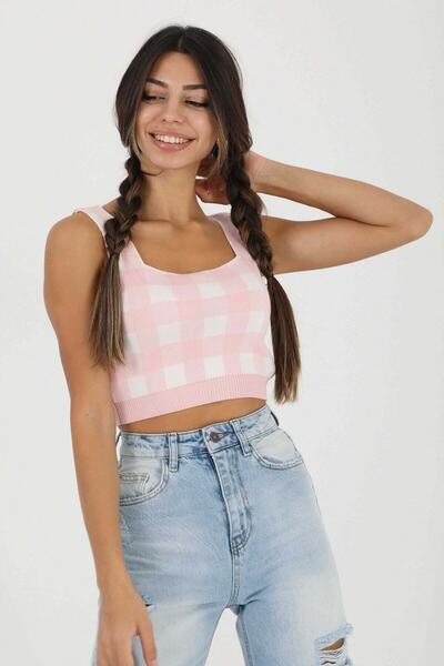 scyllastore Відкритий рожево-білий топ на бретельках