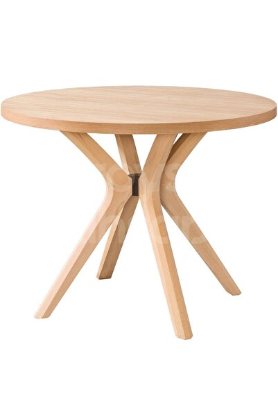 ROYS AHŞAP Roys Ahşap 5021 Masif Ham 100 Cm Kelebek Meşe Sabit Yuvarlak Yemek...