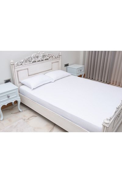 MEYHOME 100% Cotton Combed Elastic Sheet Pillowcase (WHITE)