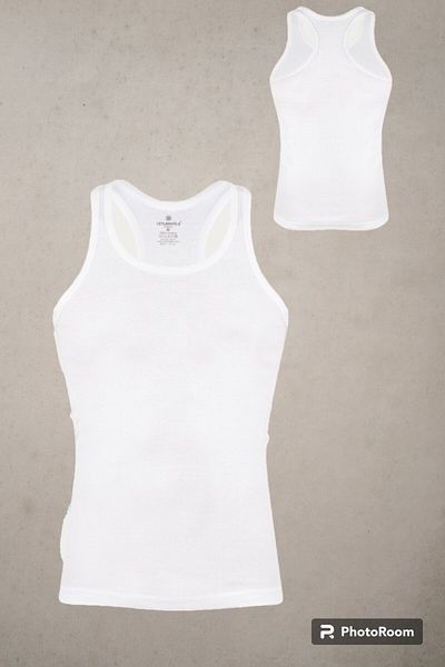 Ceylanoğlu Men's Rib Sports Tank - 100% cotton Series