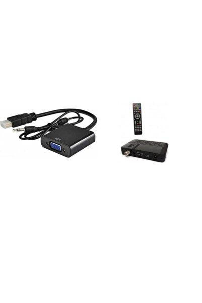EYEPC Monitörü Televizyon Yapmak Için Hd Uydu Ve Hdmı Vga Dönüştürücü Aparat Birlikte