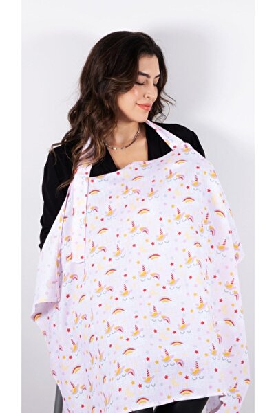 paris in paris Κάλυμμα θηλασμού από 100% βαμβακερή μουσελίνα με σχέδιο Unicorn