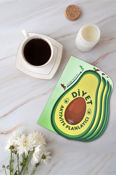 Harikalar Ofisi Diyet Ve Egzersiz Takip Defteri (AVAKADO ŞEKLİNDE KESİLMİŞ)