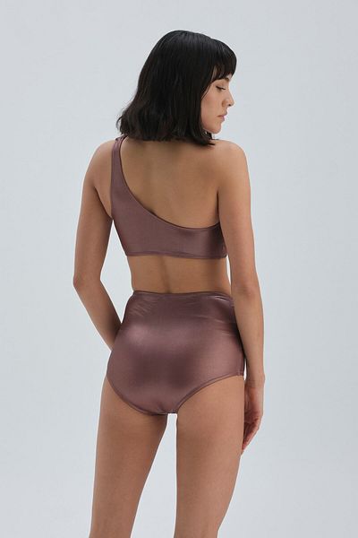 Dagi Bronzefarbenes One-Shoulder-Bikinioberteil