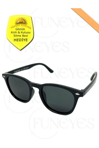 funeyes Black Children's Sunglasses 4-8 Years Polarized 100% UV Protection Ch...