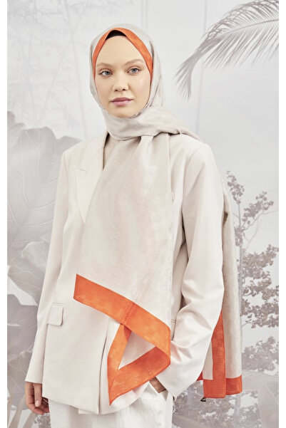 ARMANDA Monogram Pattern Cotton Silk Shawl