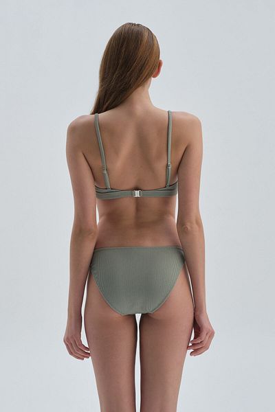 Dagi Khakifarbene Bikinihose mit niedriger Taille