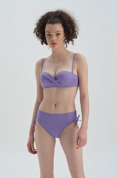 Dagi Lilac Side Gathered Bikini Bottom
